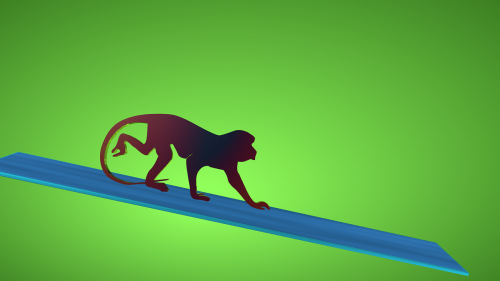 monkey animal sliding