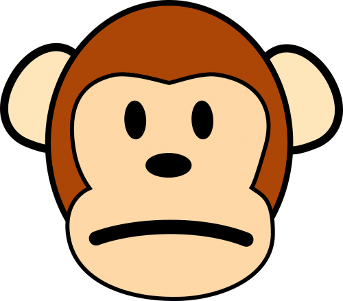 monkey unhappy sad