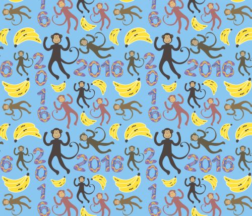 Monkeys Seamless Pattern