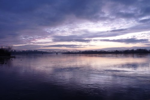 monolithic part of the waters  panoramic  sunset