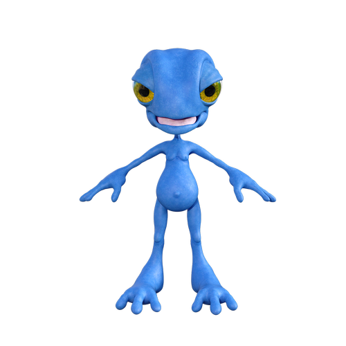 monster  blue  figure