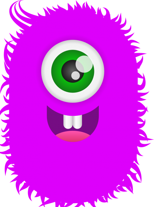 monster violet happy