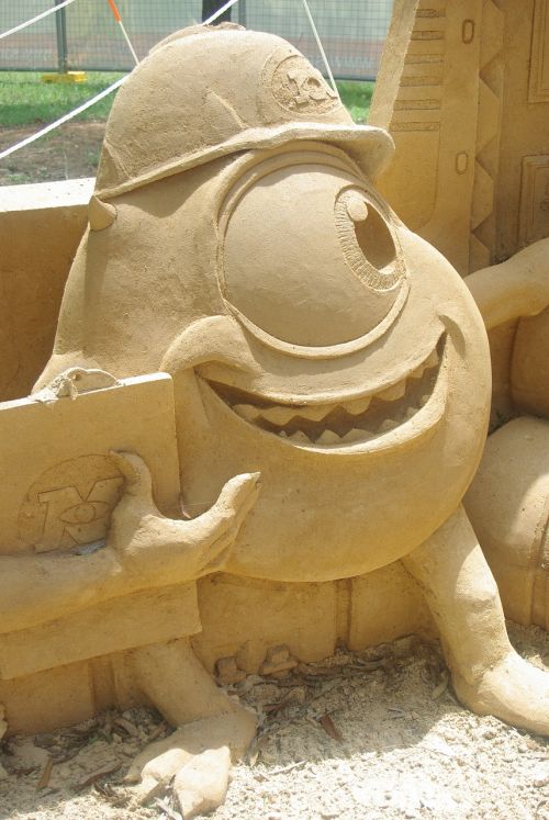 monsters inc sand building kids