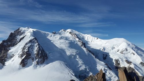 mont blanc high mountains alpine