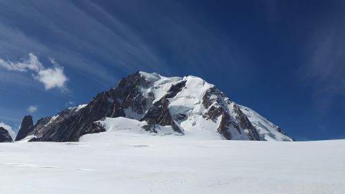 mont blanc du tacul high mountains alpine