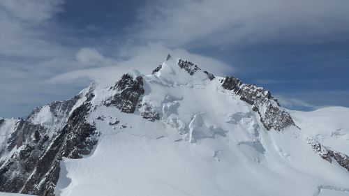 mont maudit glacier seracs