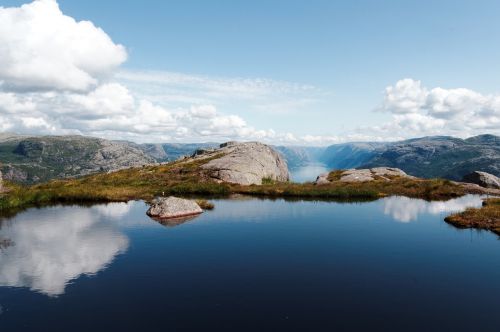 montains water lake