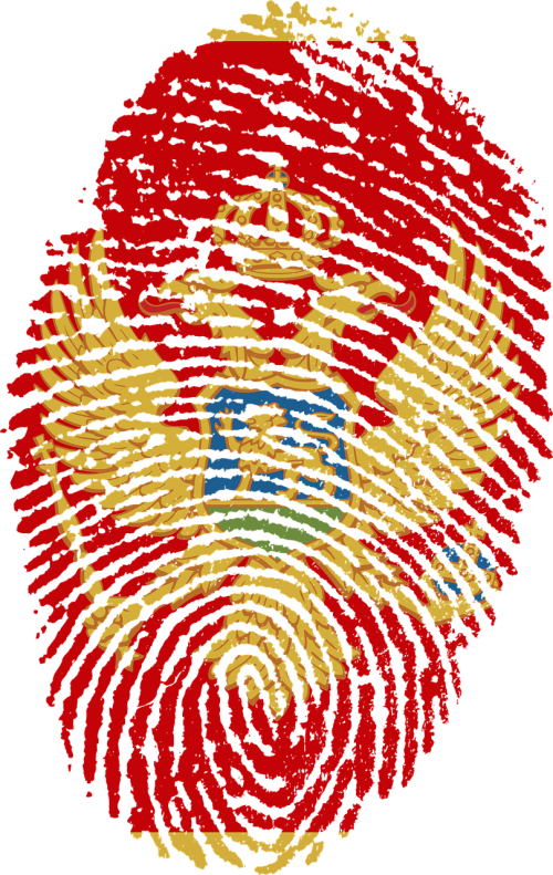 montenegro flag fingerprint