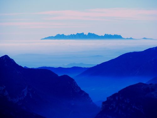 montserrat mountains clouds