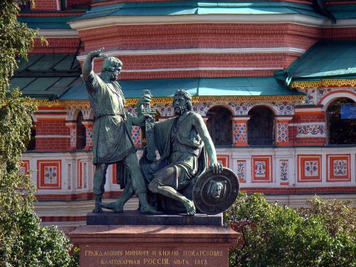 monument to minin and pozharsky red square moscow