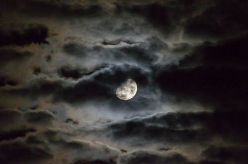 moon clouds night
