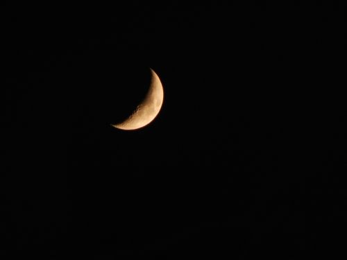 moon crescent moon night