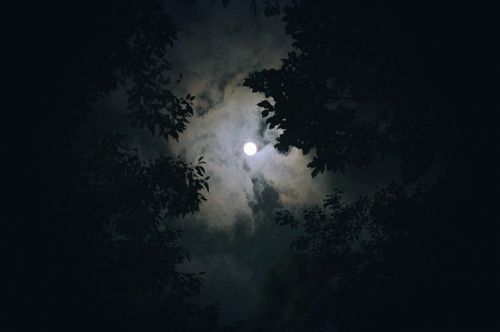 moon cloud night view