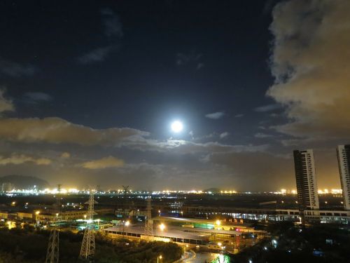moon cloud the night sky