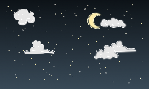 moon sky stars