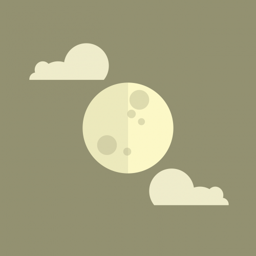 moon sky cloud