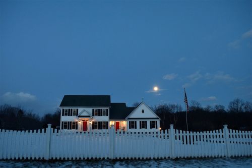 moon house picket fence