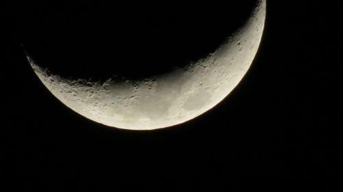 moon night sky half moon