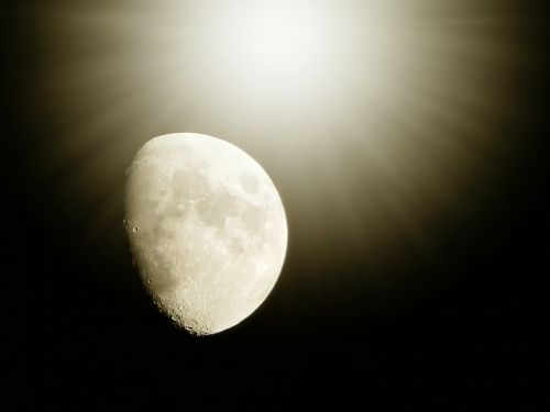 moon black night