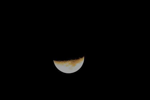moon half nightsky
