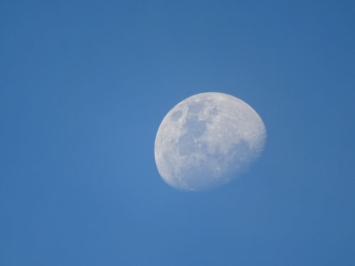 moon blue sky nature