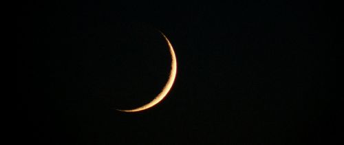 moon crescent moon sky