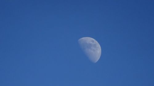 moon half blue sky