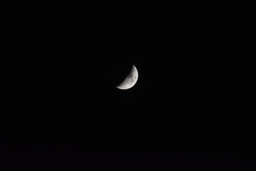 moon half moon dark