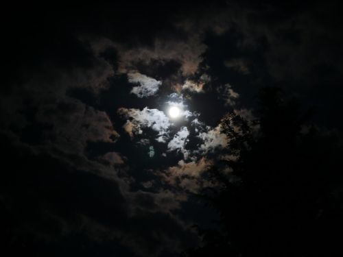 moon clouds air