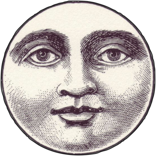 moon face vintage