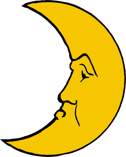 moon crescent face