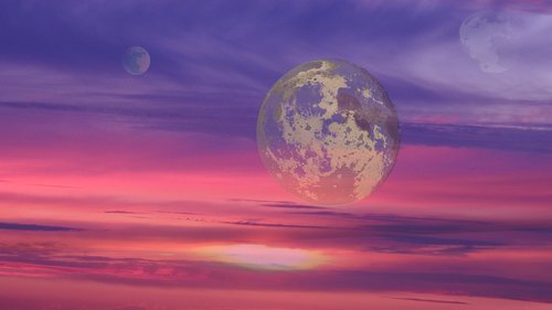 moon  planet  sky
