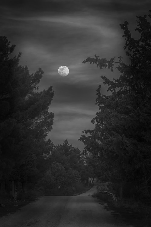 moon  bw  atmosphere