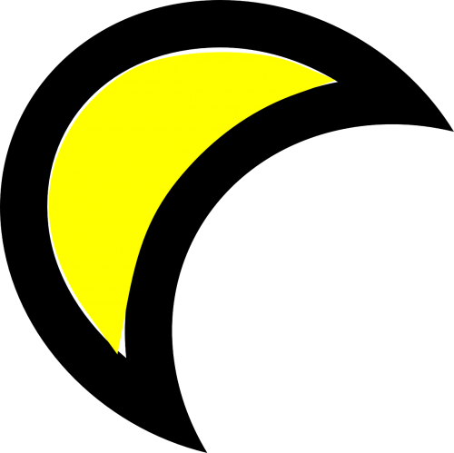 moon yellow crescent
