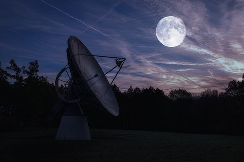 moon  radio telescope  astronomy