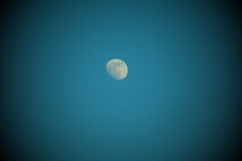 moon  sky  blue