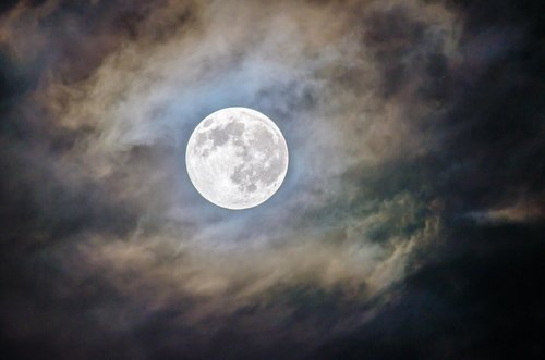 moon  night  cloud