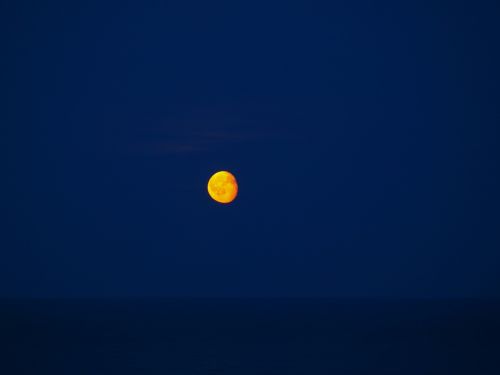 moon sea night