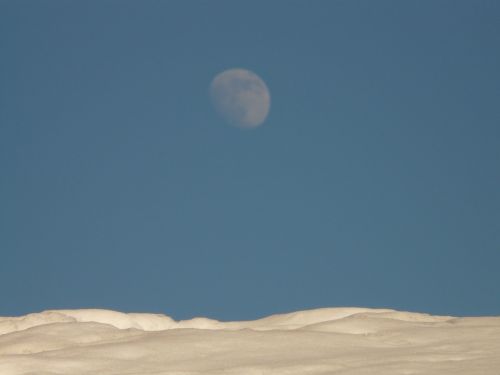 moon snow wintry