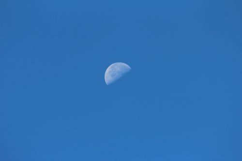 moon blue sky