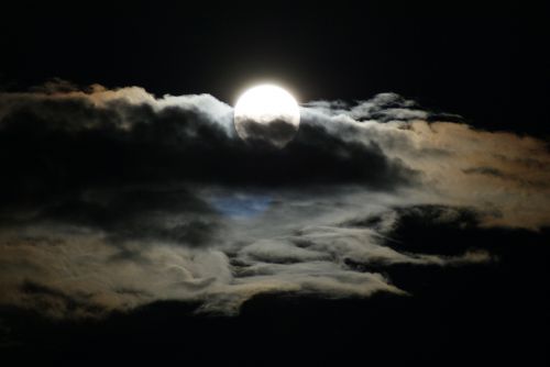 moon clouds full moon