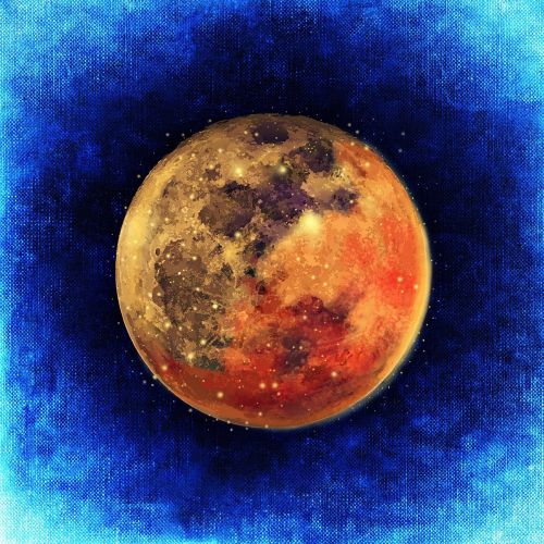 moon abstract ball