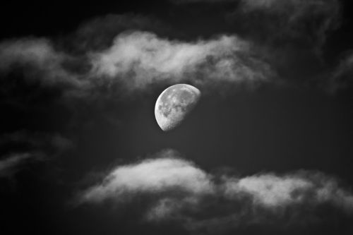 moon clouds night