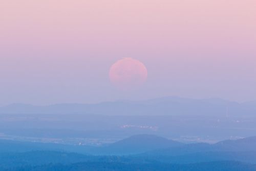 moon landscape dawn