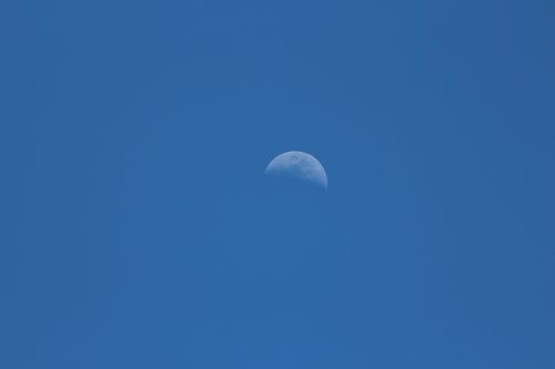 moon day moon blue sky