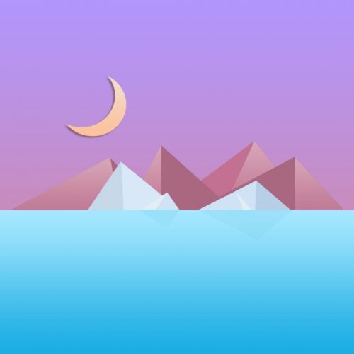 Moon Mountains And Ocean