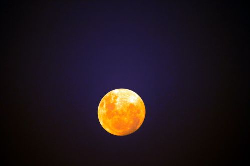 Moon With Amber Glow