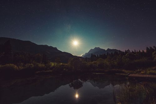 moonshine lake reflection