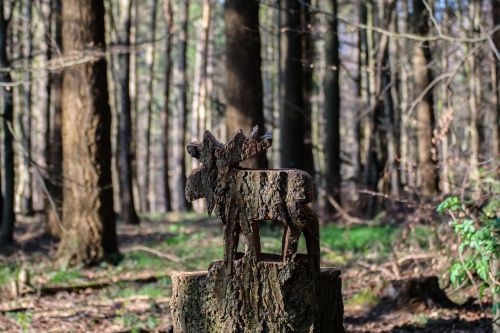 moose wooden moose art