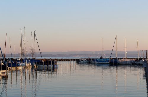 morgenstimmung morning light boat harbour